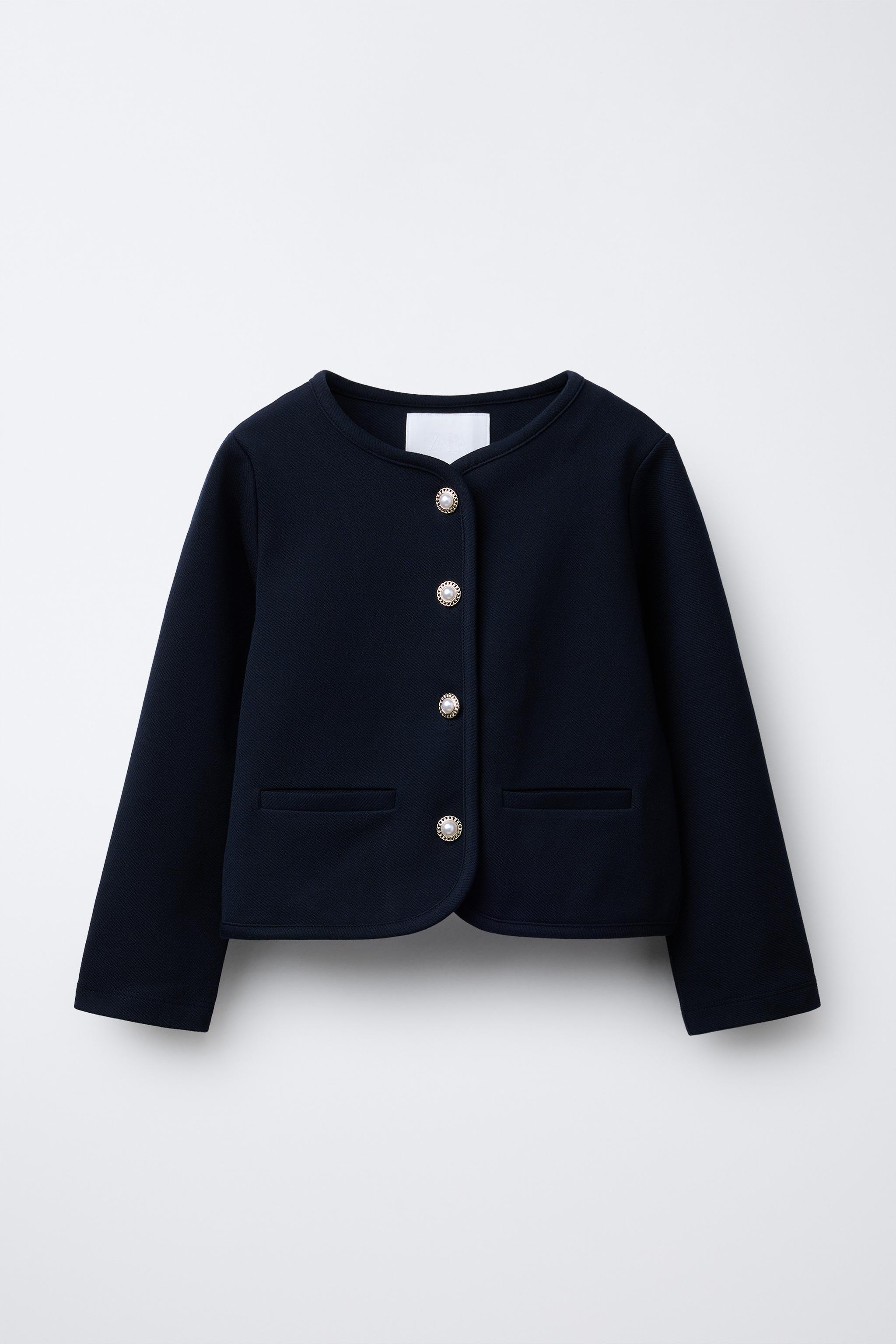 zara s フェイクパールボタン付きニットカーディガン ZARA】ザラ パールビジューボタン付きニットカーディガン Sサイズ
