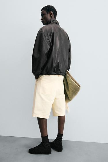 RELAXED FIT LIMITED EDITION BERMUDA SHORTS - Ecru by Zara