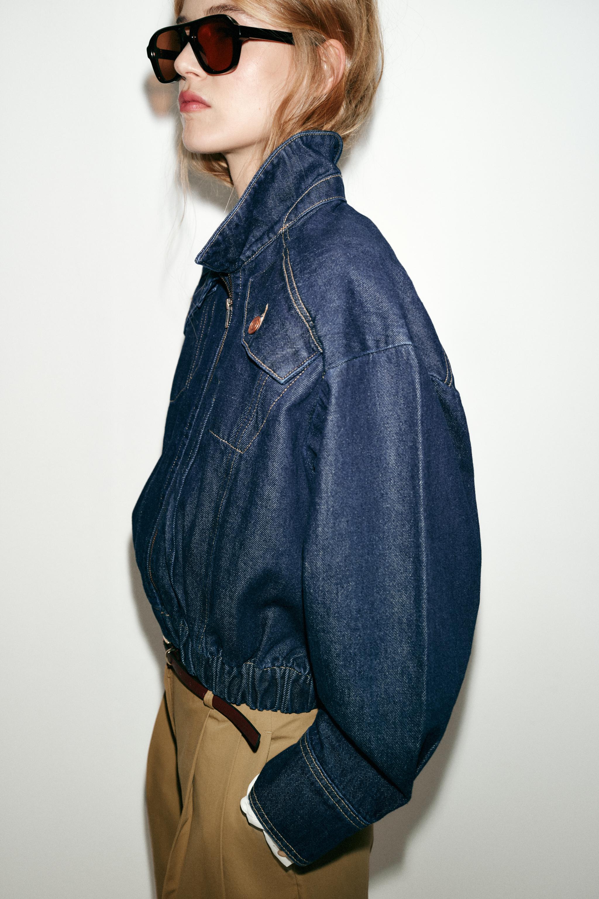 Z1975 DENIM BOMBER JACKET - Blue | ZARA United States