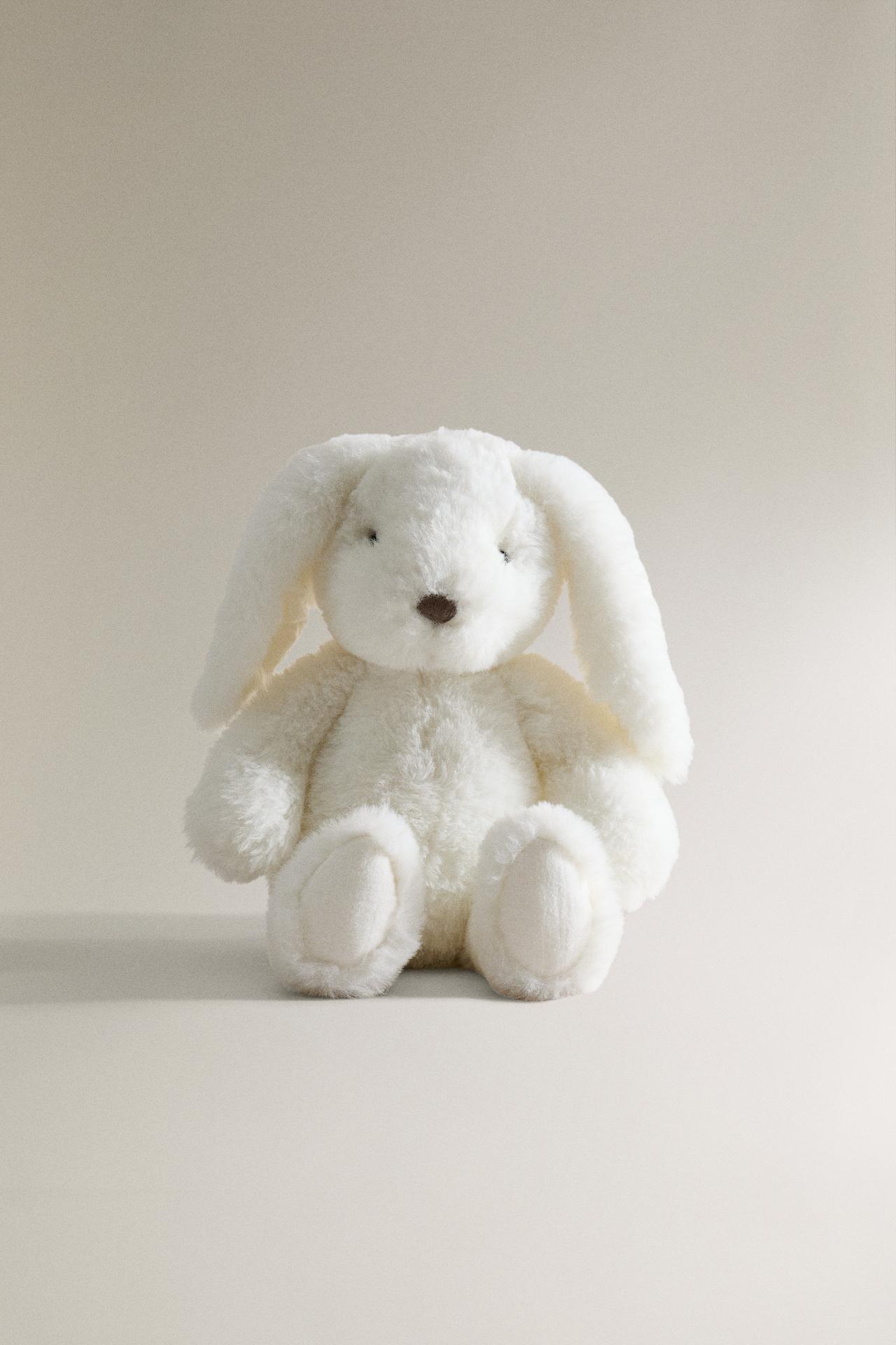 KIDS' WHITE BUNNY PLUSH TOY — White