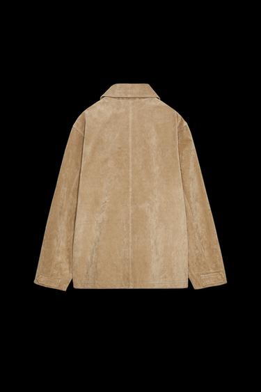 SUEDE LEATHER JACKET - Light sand by Zara