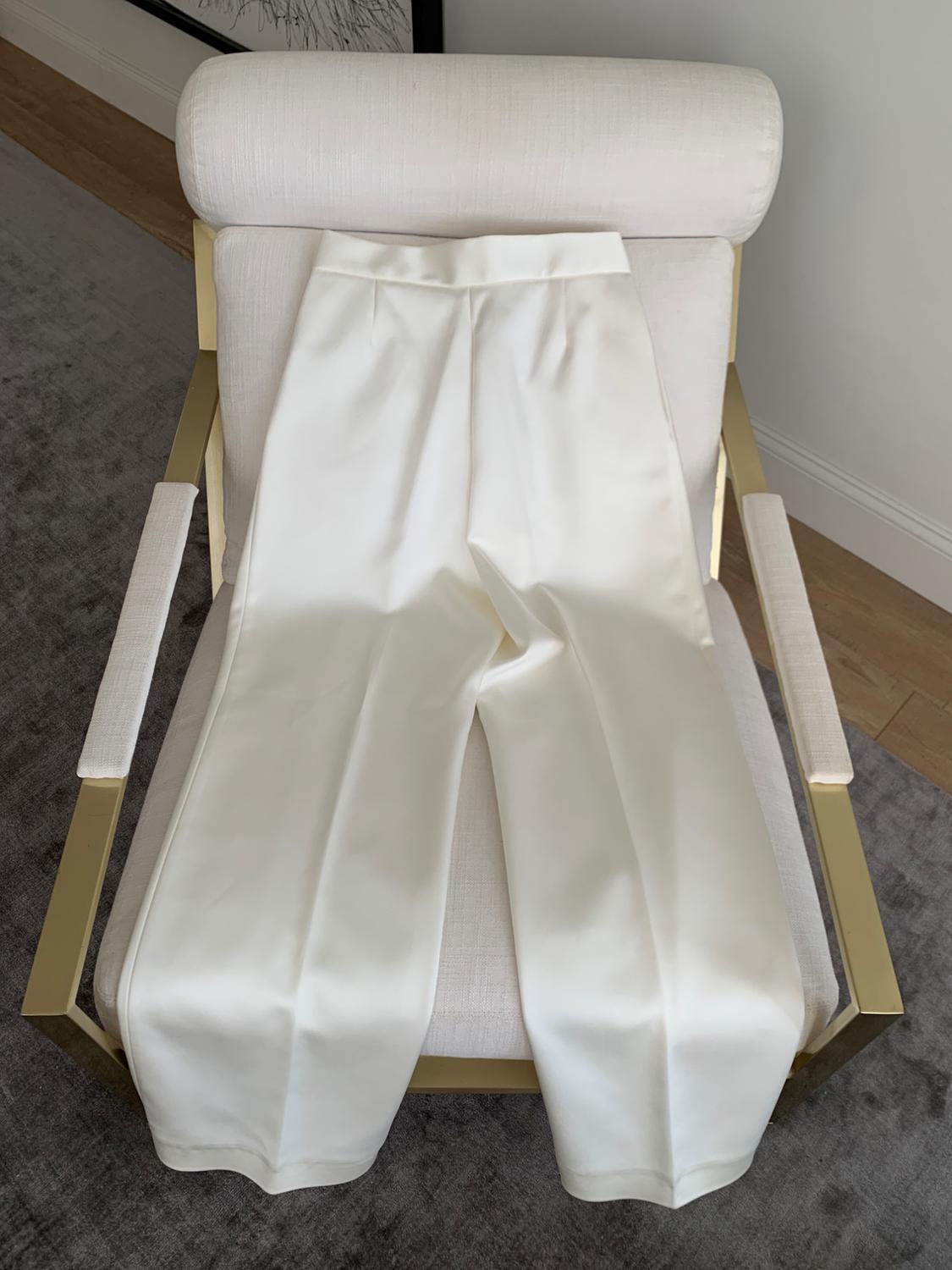HIGH-WAISTED PLEATED SATIN PANTS - Image 2