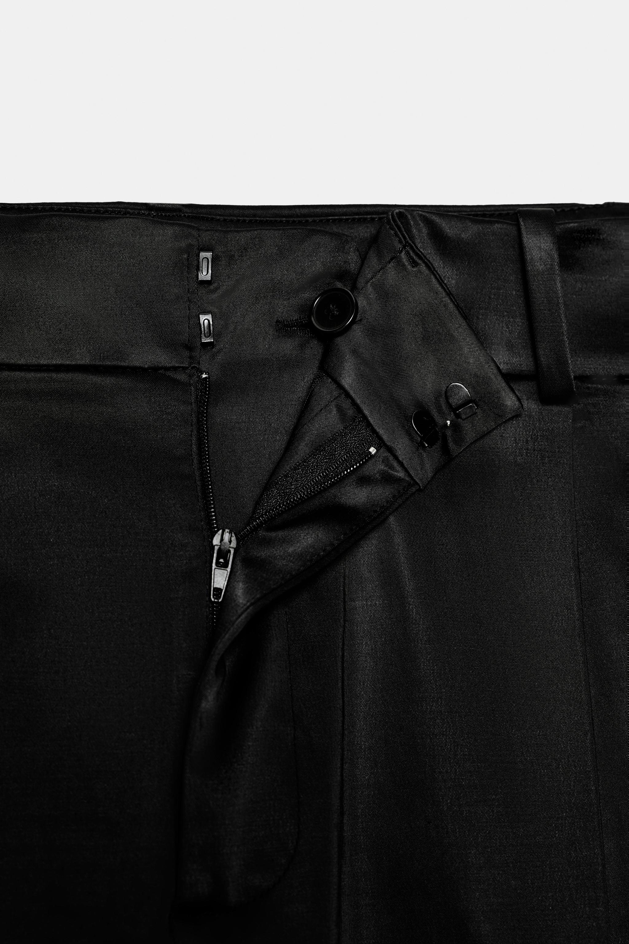 SATIN PLEATED PANTS ZW COLLECTION