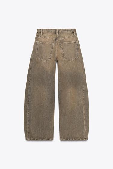 TRF OVERSIZE HIGH-WAIST JEANS - Brown by Zara - Image 8