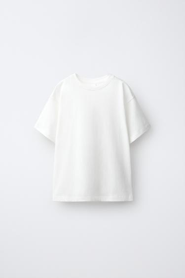 CAMISETA LISA - Blanco roto de Zara - Imagen 0