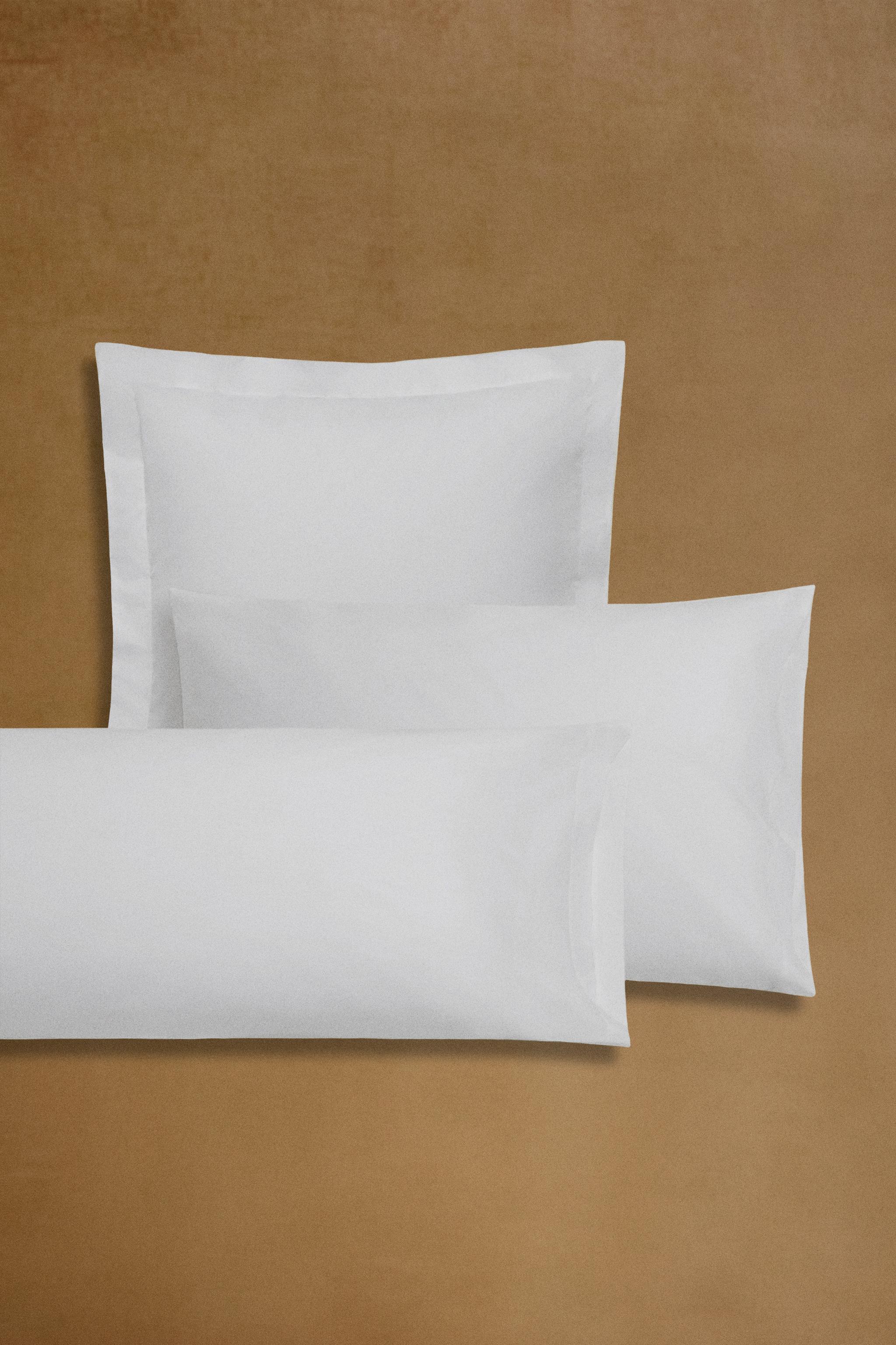 PERCALE COTTON PILLOWCASE WITH FLANGE (500 THREAD COUNT)