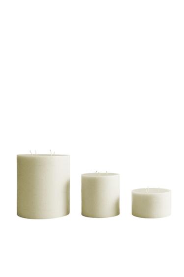 Zara LARGE DECORATIVE CANDLE - White