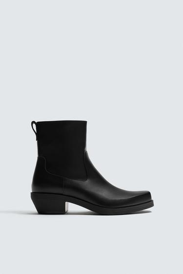 Zara COWBOY BOOTS - Black
