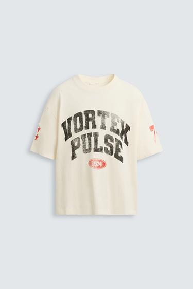 CAMISETA ESTAMPADOS LAVADOS - Gris azul de Zara