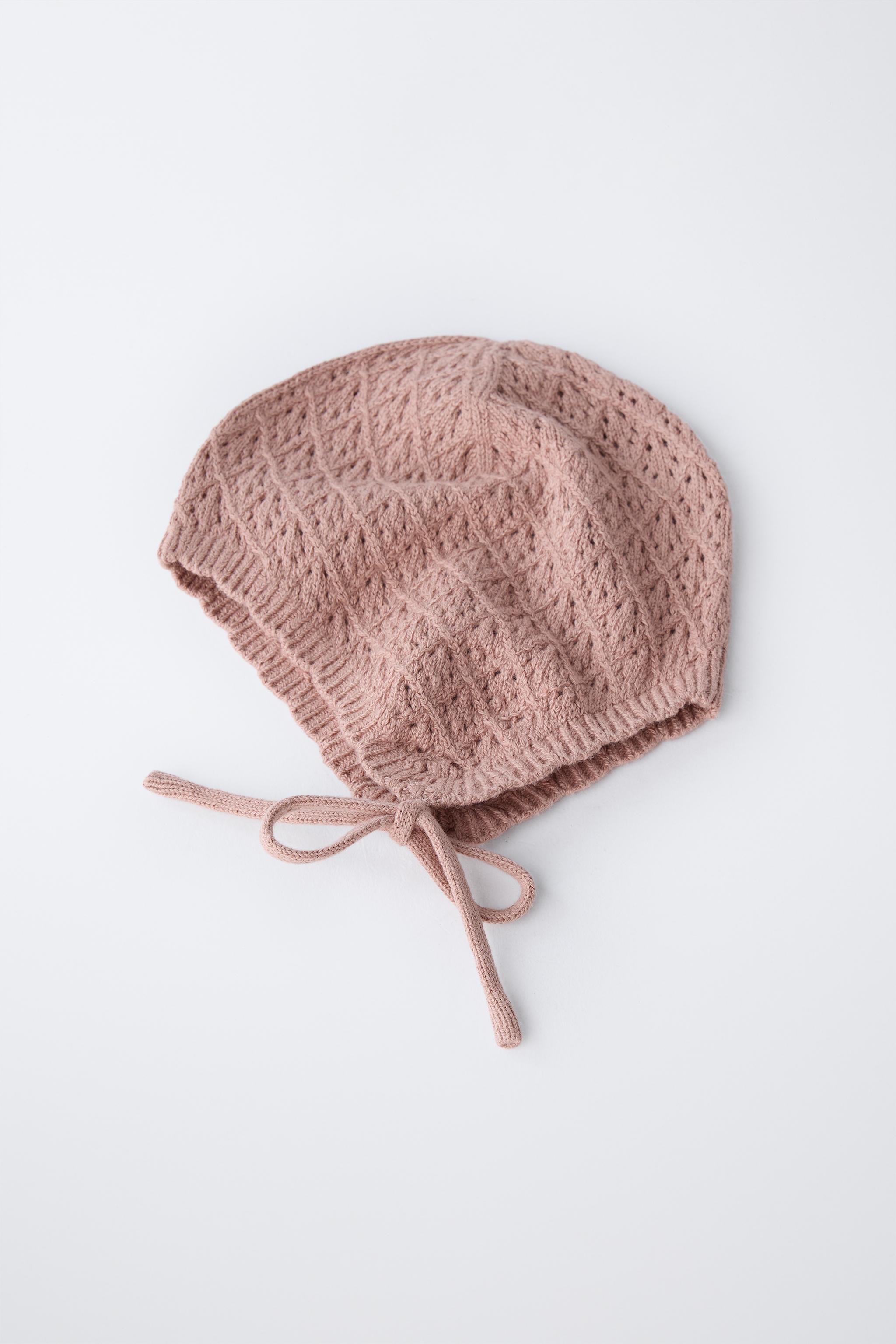 [FALLETT] SUMMER KNIT BONNET /追跡付 COTTON SILK KNIT BONNET - Pink | ZARA United States