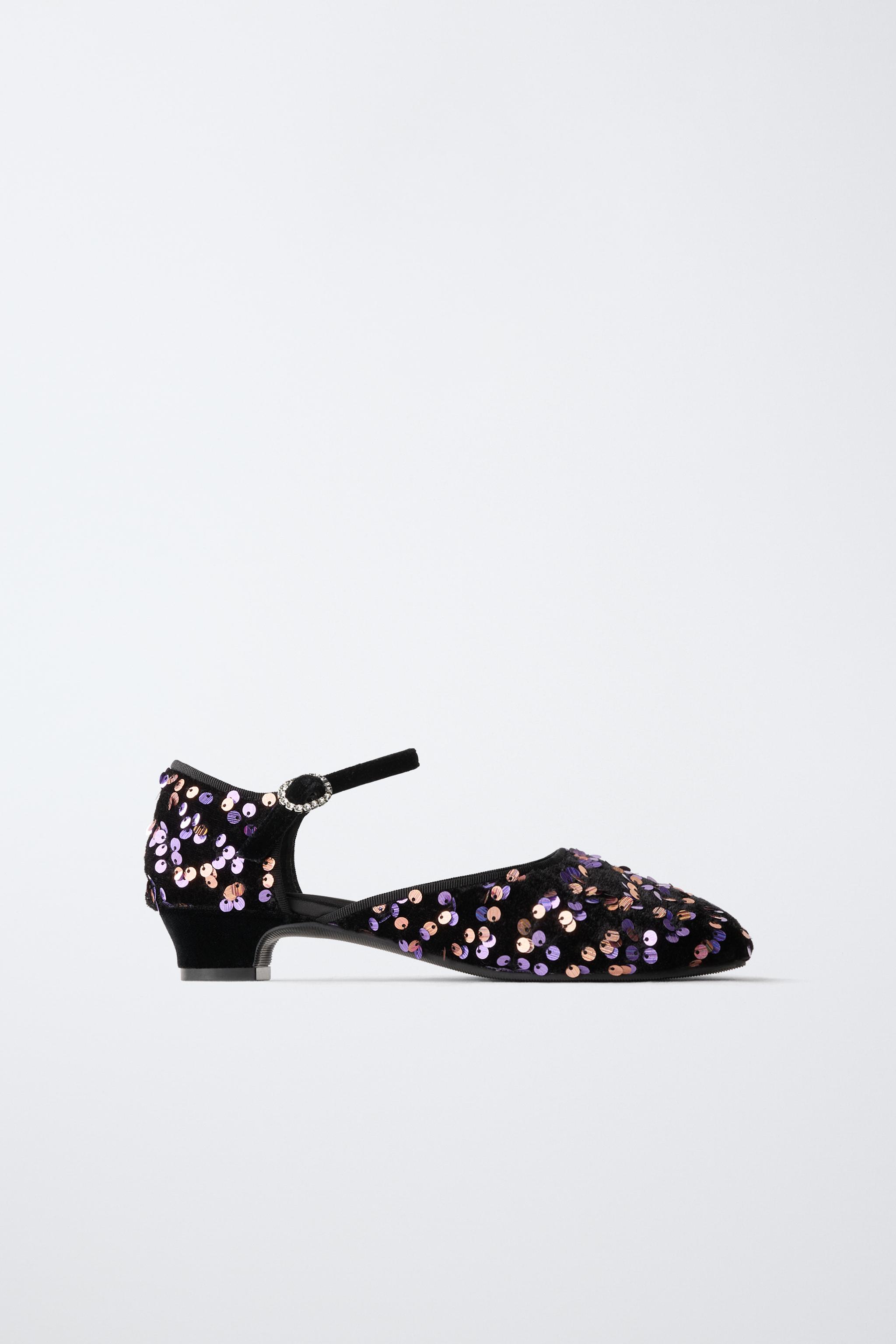 SEQUIN HEELED SHOES