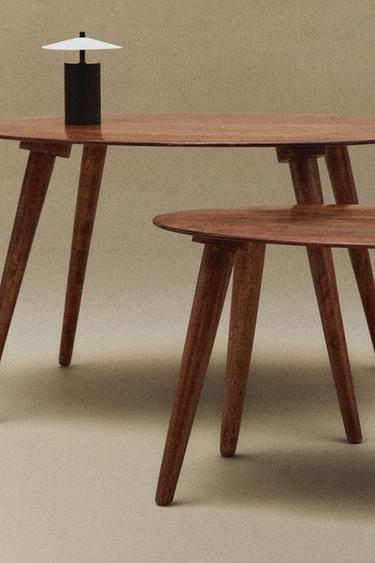 MESA CENTRO MADERA BISELADA - Marrón de Zara