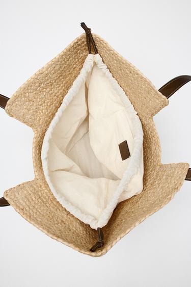 SAC SHOPPER TRESSÉ - Marron foncé de Zara - Image 7