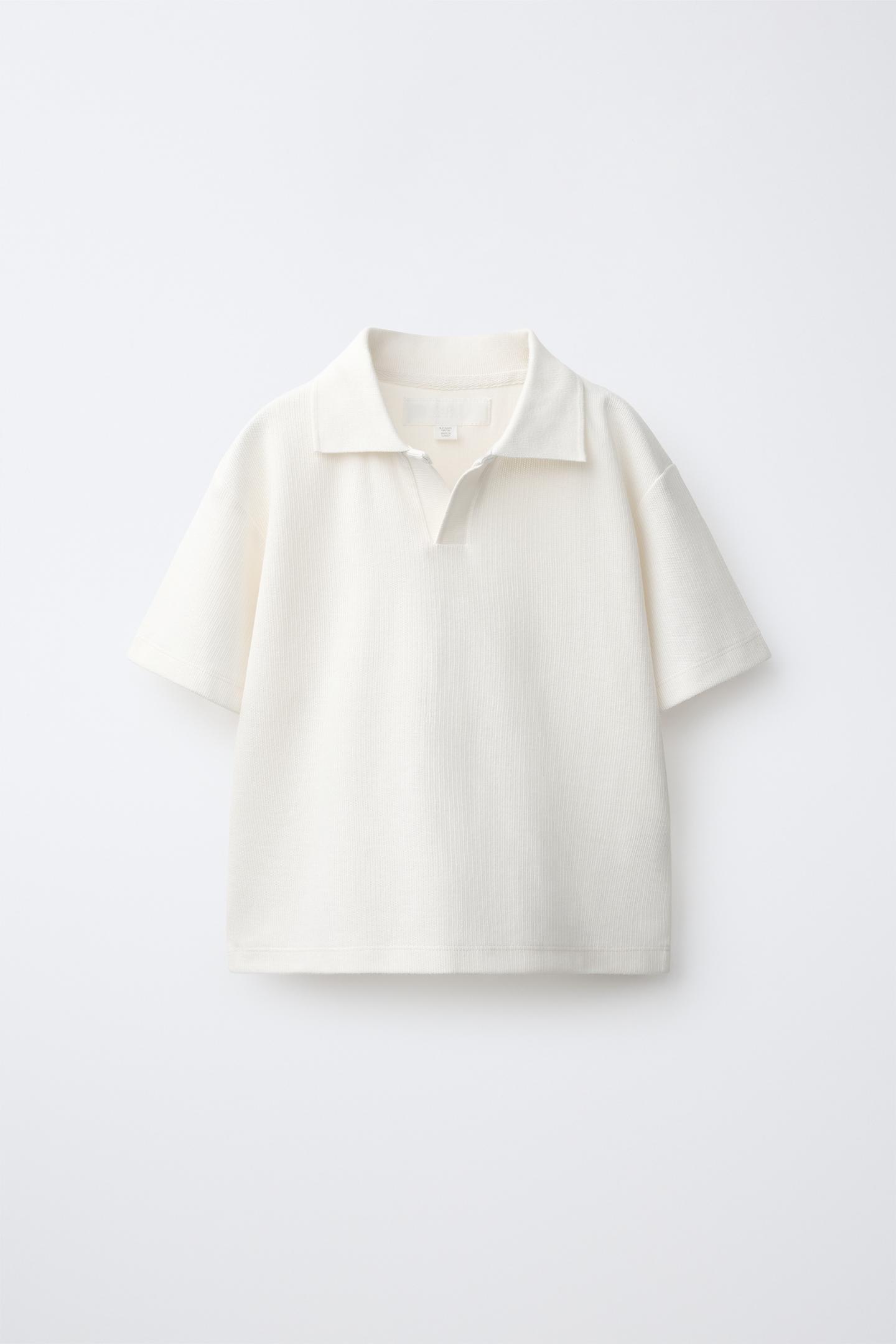 Детское поло Zara Solid Polo Shirt, цвет: Ледяной