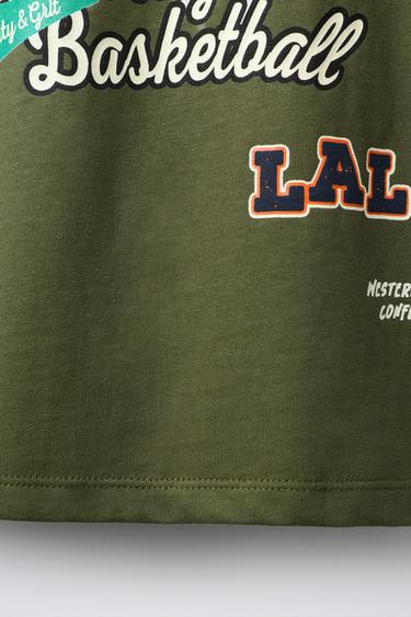T-SHIRT IMPRIMÉ LOS ANGELES LAKERS NBA - Vert moyen de Zara - Image 3