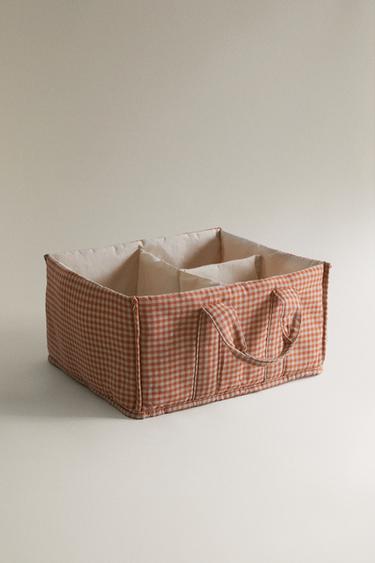 GINGHAM COTTON BABY ORGANISER - برتقالي داكن الخاص بـ Zara - صورة 0