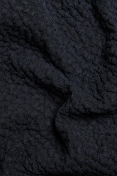 KHANTA COTTON BLANKET - أزرق الخاص بـ Zara