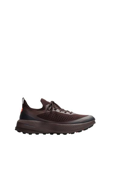 Zara TRAIL RUNNING SNEAKERS - Burgundy Red