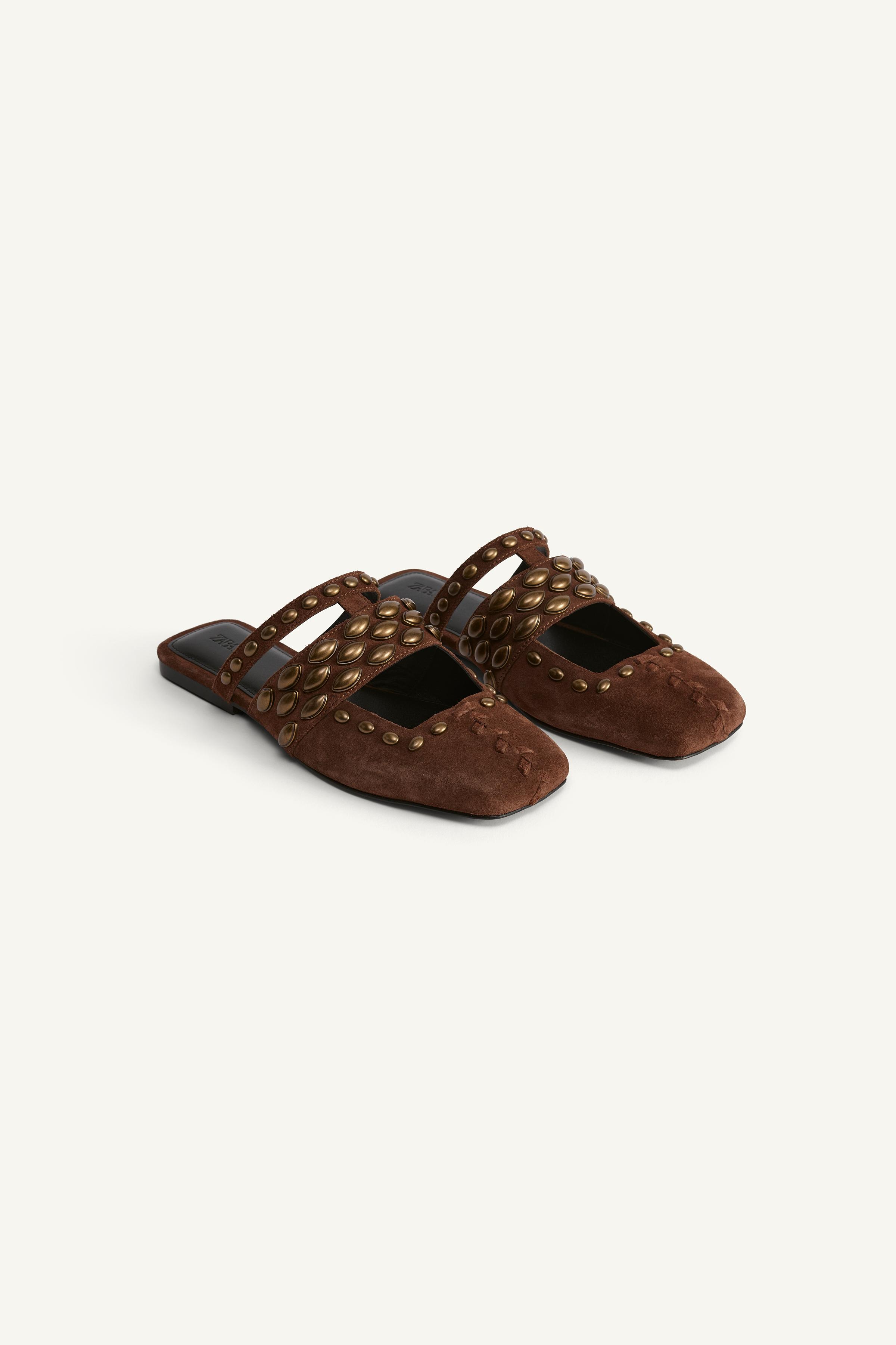 【ZARA】スタッズ付きレザーミュール LIMITED EDITION スタッズ付きレザーミュール LIMITED EDITION - ブラック | ZARA