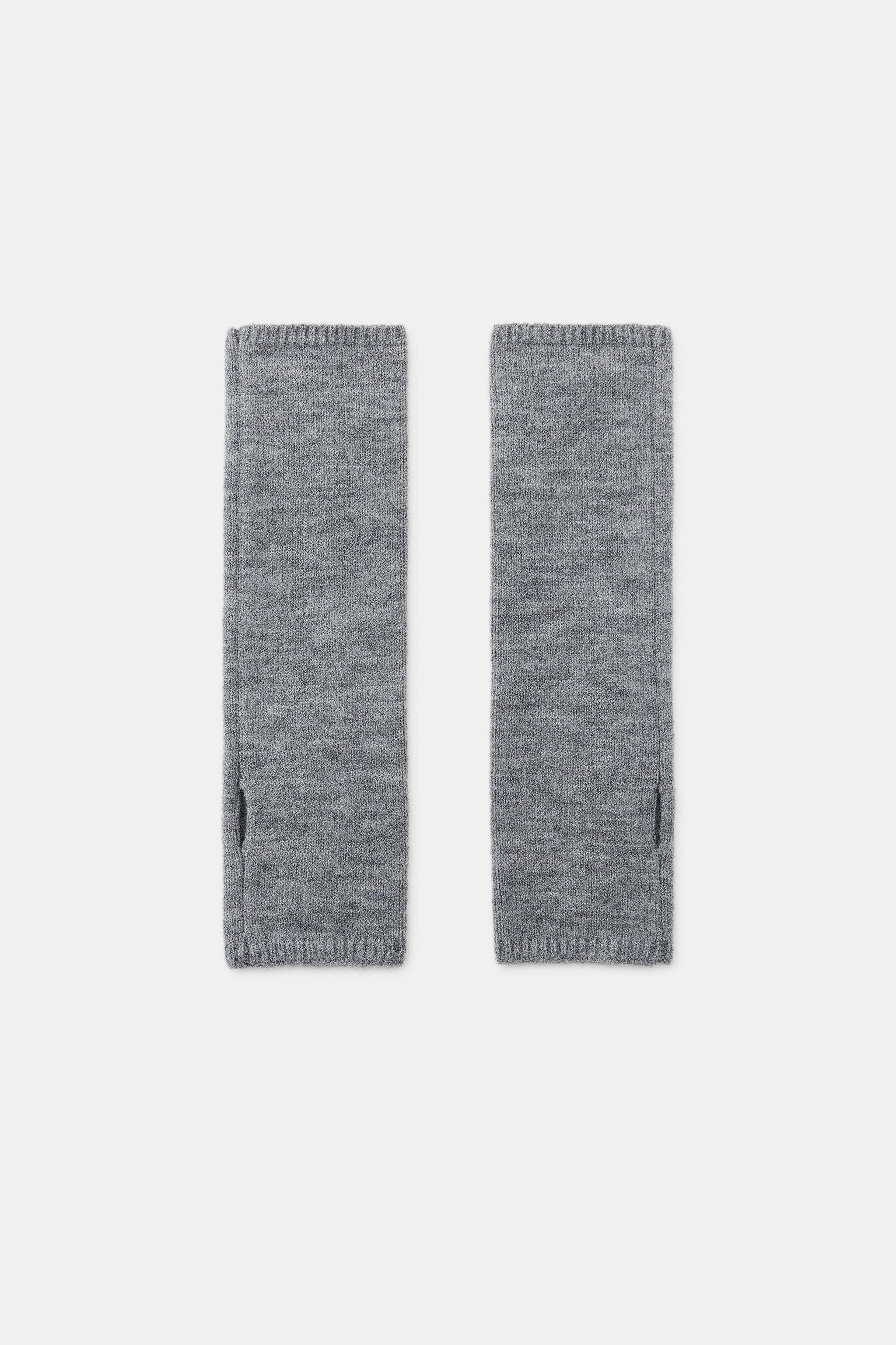 MITAINES EN MAILLE BRODERIES FLORALES ET FANTAISIE