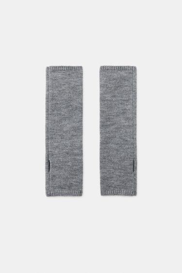 MITAINES EN MAILLE BRODERIES FLORALES ET FANTAISIE - Gris de Zara - Image 3