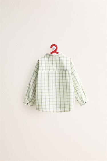 ZARA TIMELESS - CHECK SHIRT WITH POCKET - Ecru by Zara - Image 1