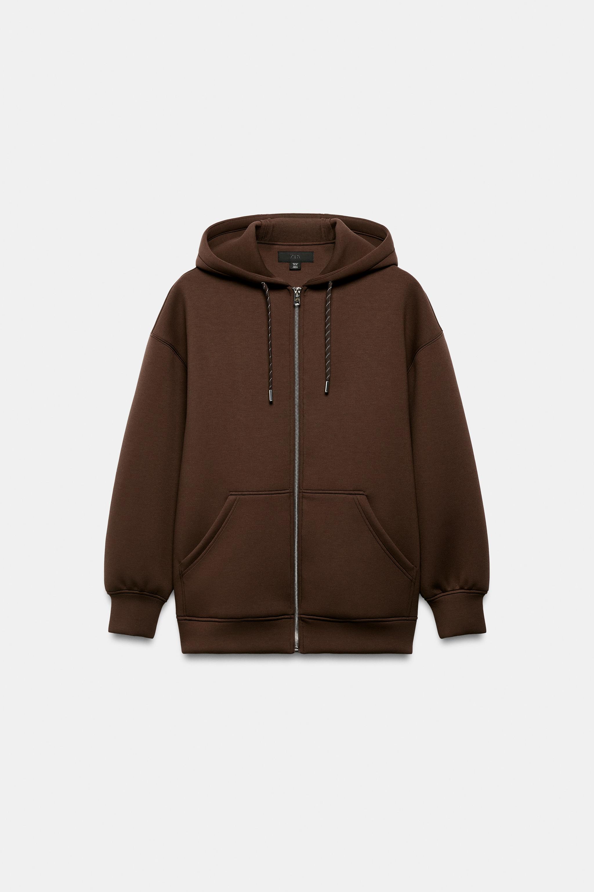 HOODIE WITH DRAWSTRINGS - Brown | ZARA Canada