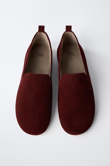 BABOUCHES EN CUIR ÉDITION LIMITÉE - Bordeaux de Zara - Image 3