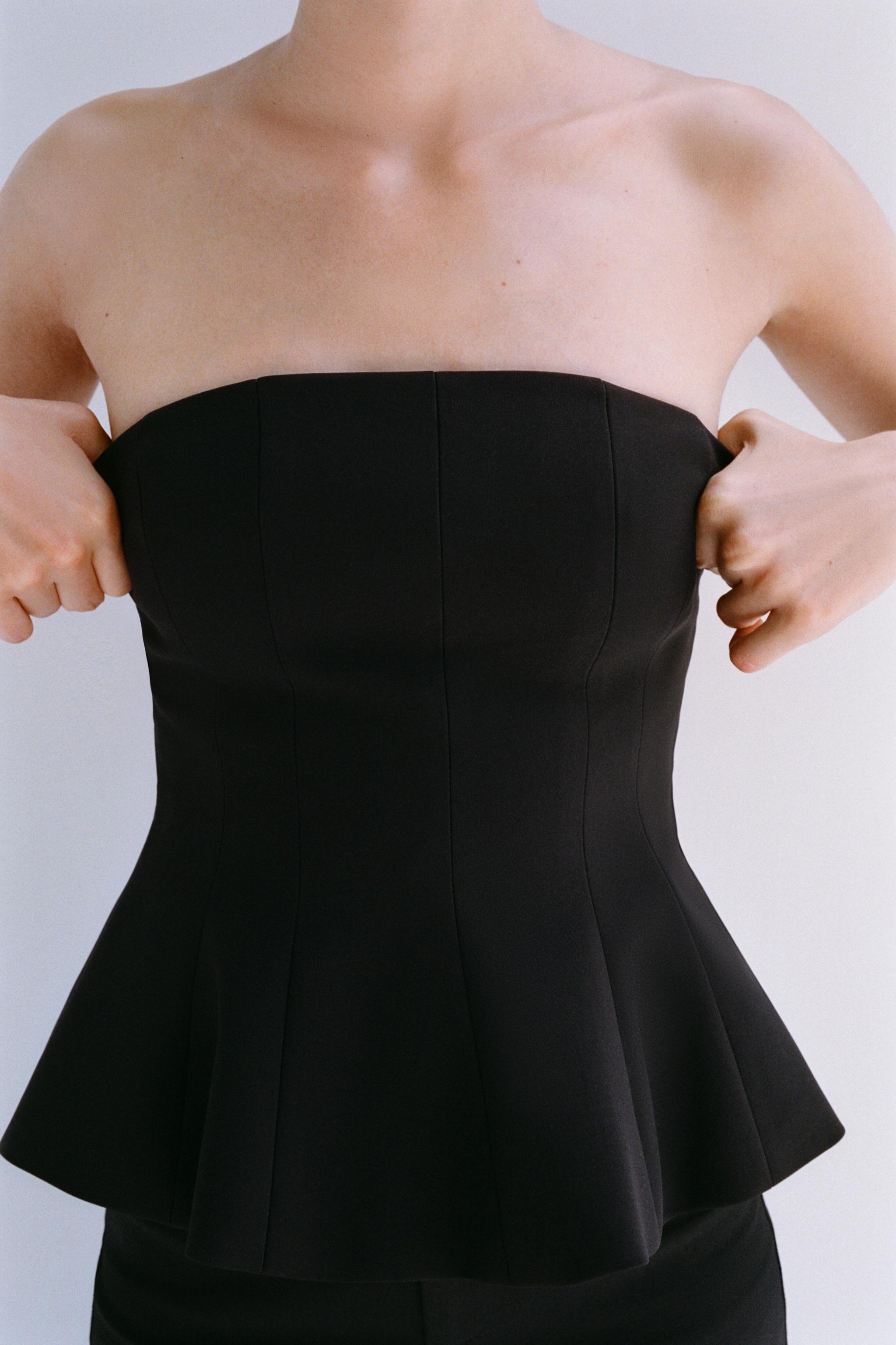 PEPLUM BANDEAU TOP