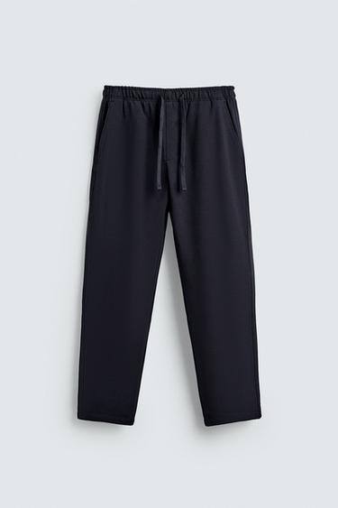 PANTALÓN CINTURA JOGGER CONFORT - Marino de Zara