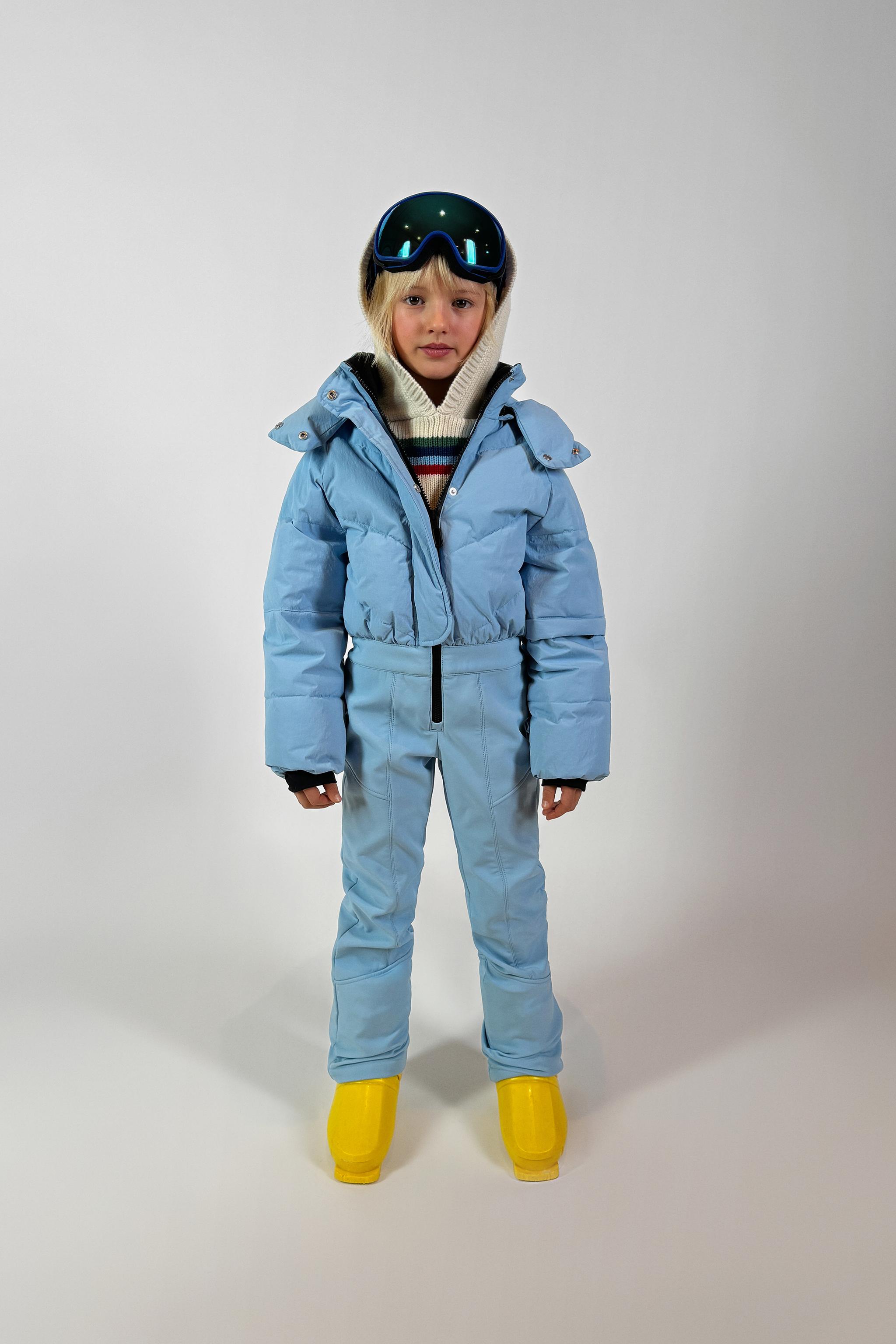 FEATHER AND DOWN JUMPSUIT SNOW COLLECTION - Light blue