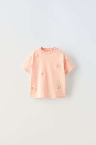 T-SHIRT BRODÉ - Mandarine de Zara
