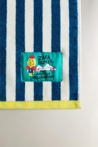 SERVIETTE DE BAIN ENFANT VELOURS X THE ANIMALS OBSERVATORY - Bleu de Zara - Image 2