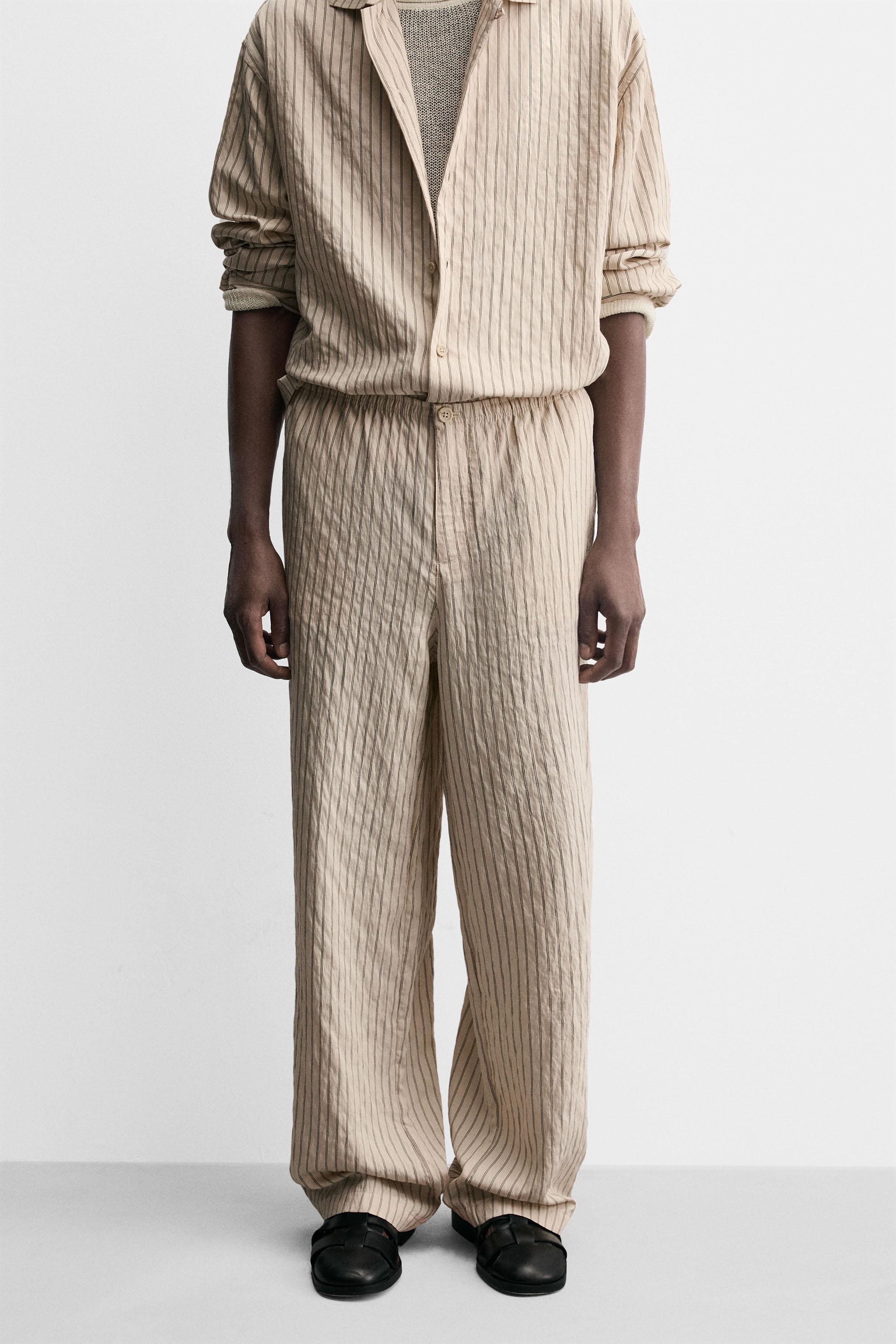 ZARA★サイドストライプジーンズ 訳あり】 ZARA サイドストライプ デニム風パンツ XSサイズ