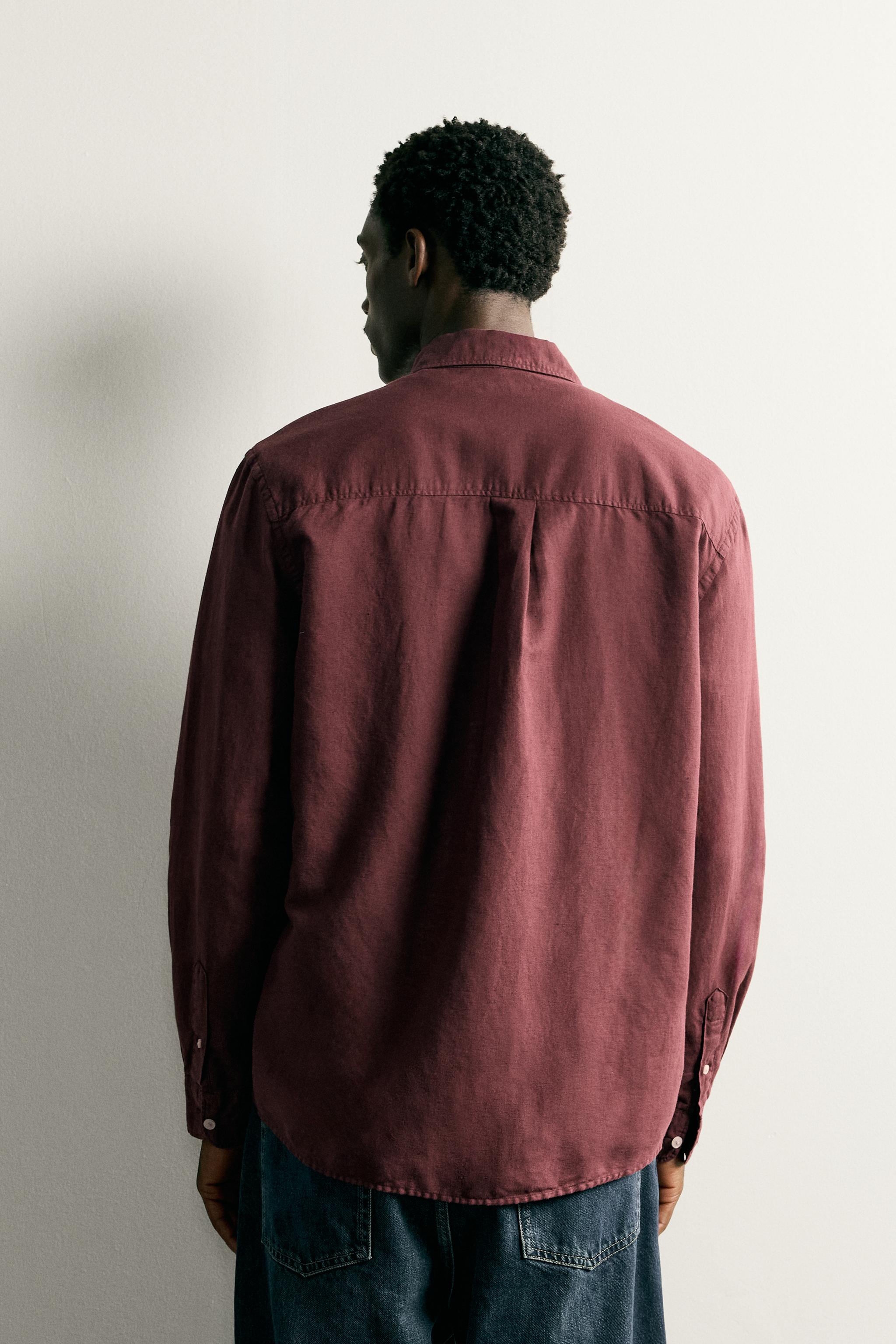 LINEN COTTON BLEND SHIRT
