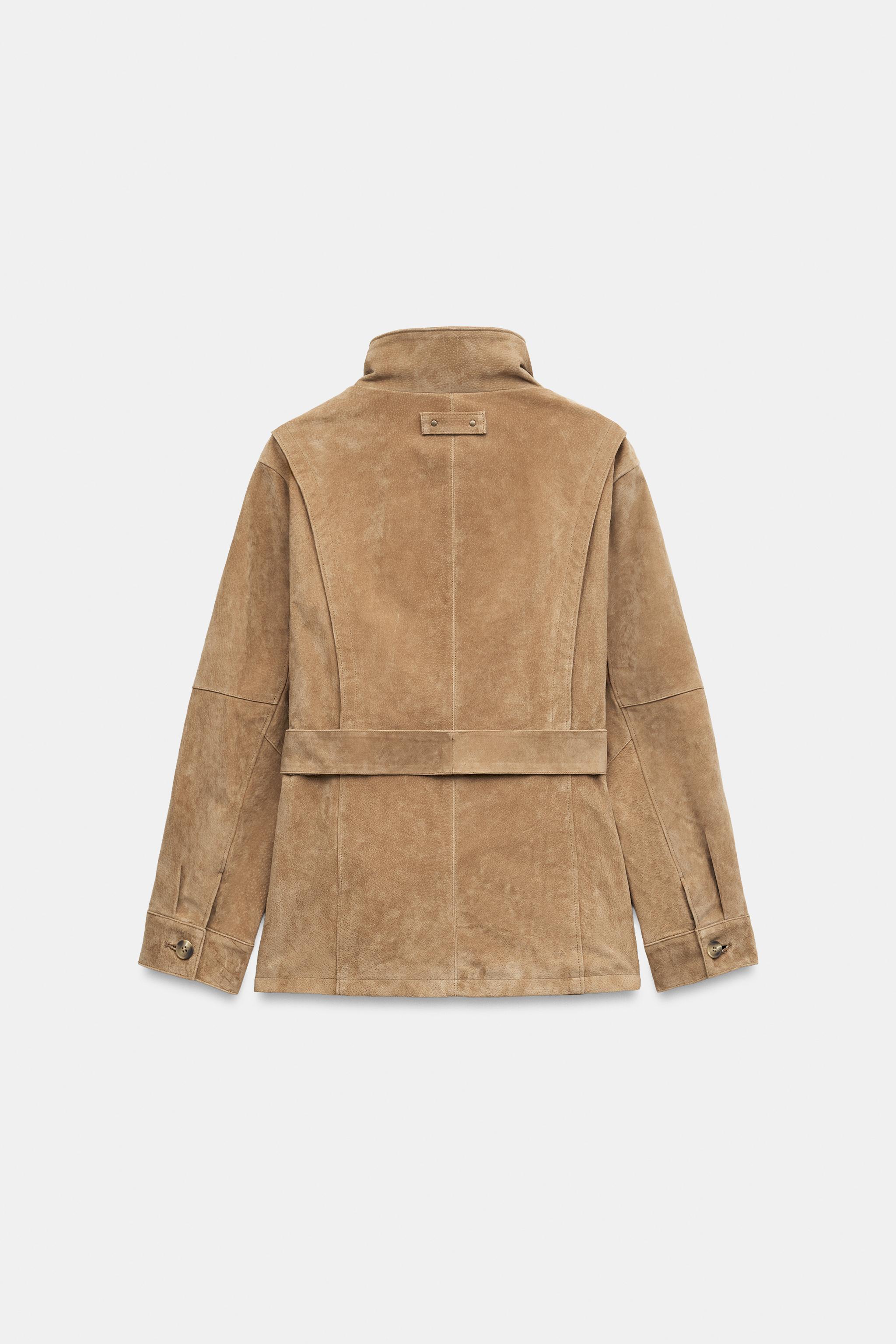 100% LEATHER BELTED JACKET