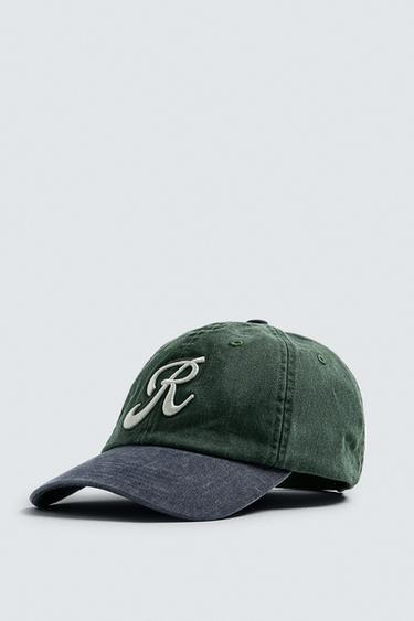 WASHED CAP WITH EMBROIDERY - Green by Zara