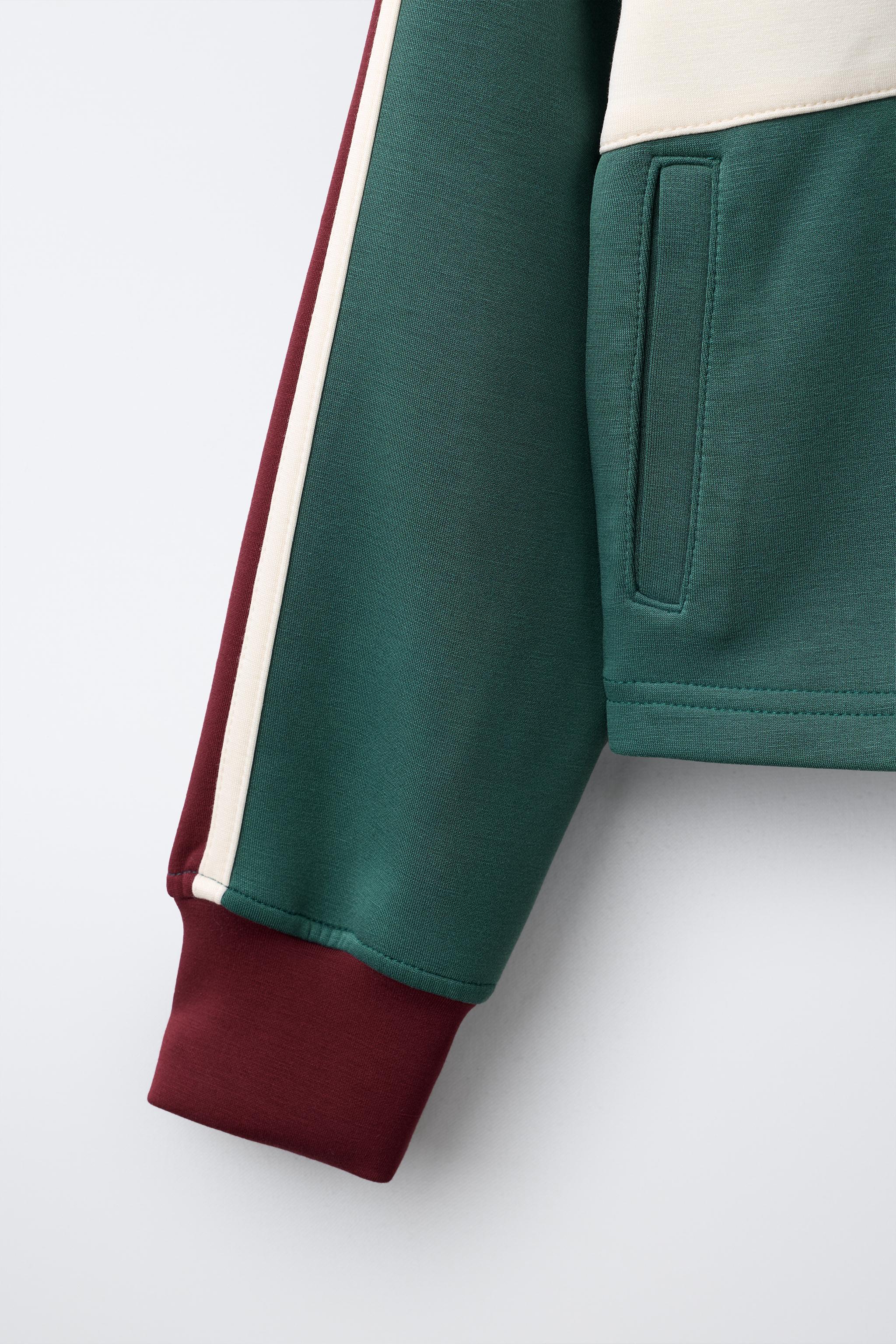 Детские худи Zara SPORTY COLOR BLOCK SWEATSHIRT — фото 5