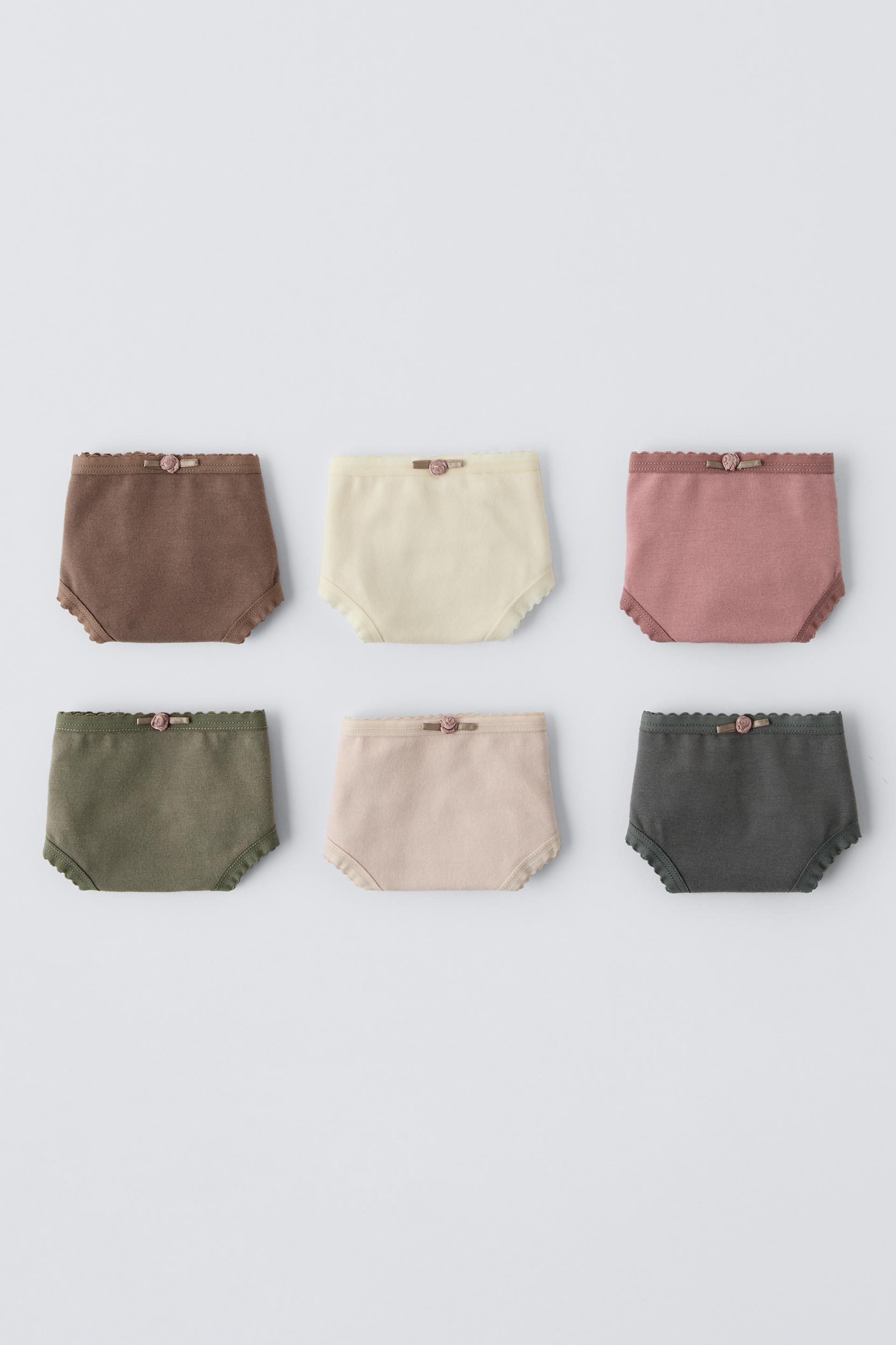 Zara 2-6 YEARS/ SIX-PACK OF FLOWER UNDERWEAR INTERNATIONAL SHIPPING