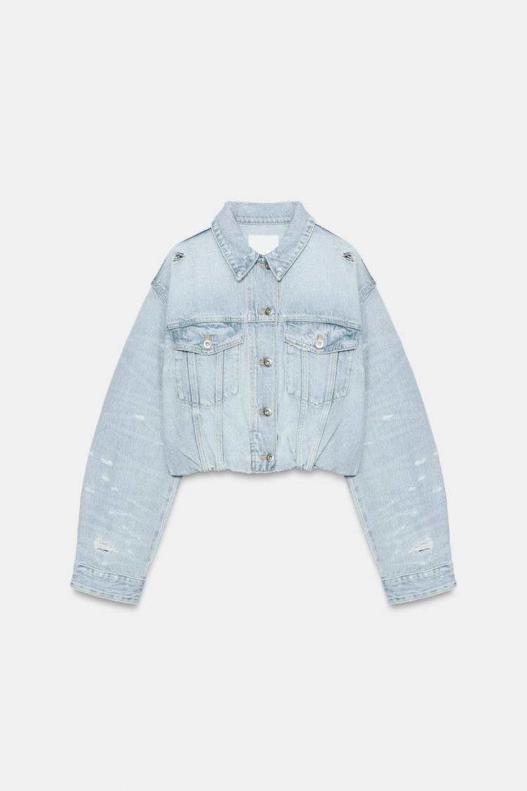 Cazadora Denim Trf Rotos