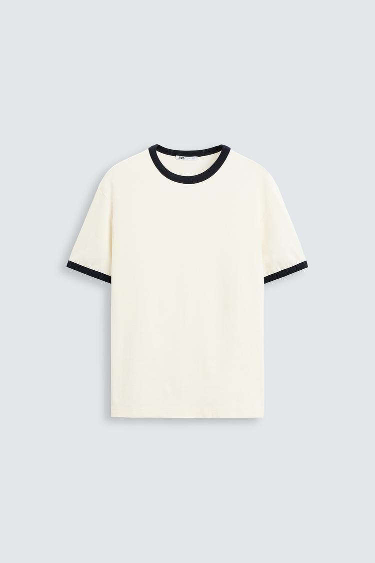 Camiseta Rib Contraste Básica