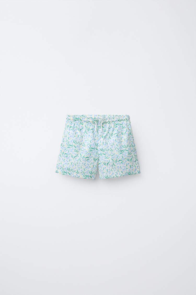 2-6 Años/ Bermuda Baño Estampado Hojas