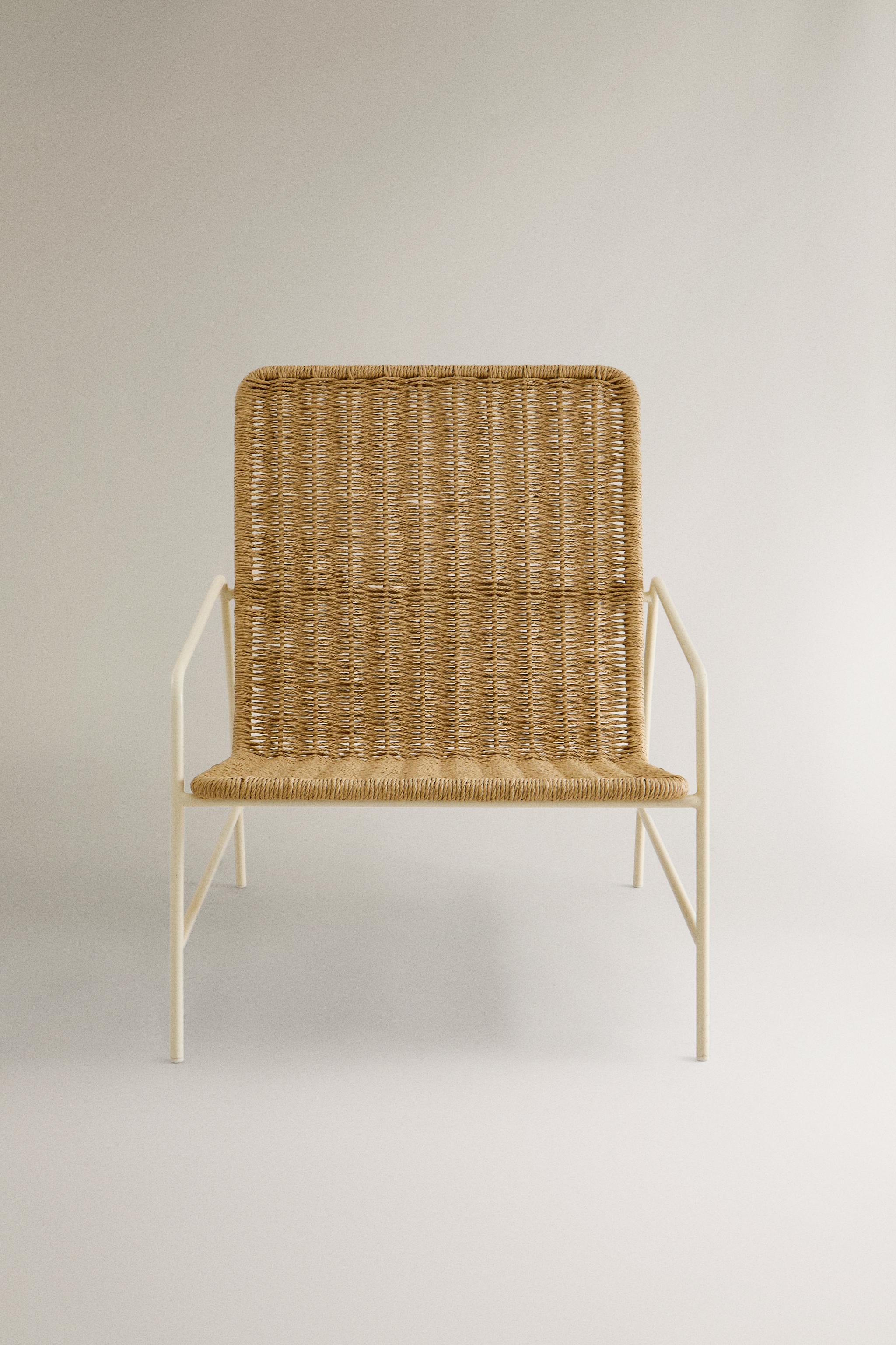 Zara WOVEN OUTDOOR CHAIR WITH METAL FRAME INTERNATIONAL SHIPPING