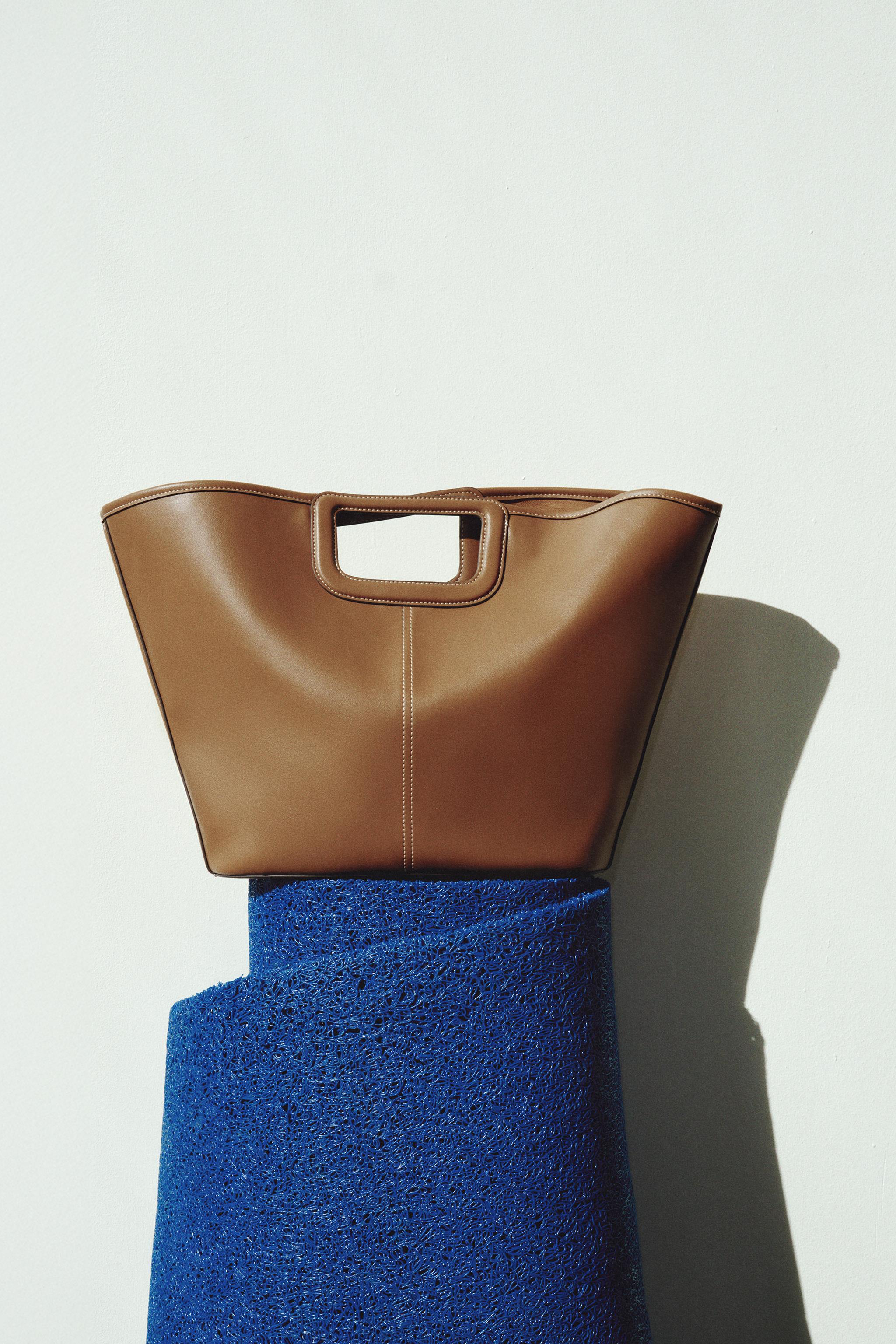 Zara MAXI TOPSTITCHED SHOPPER BAG INTERNATIONAL SHIPPING