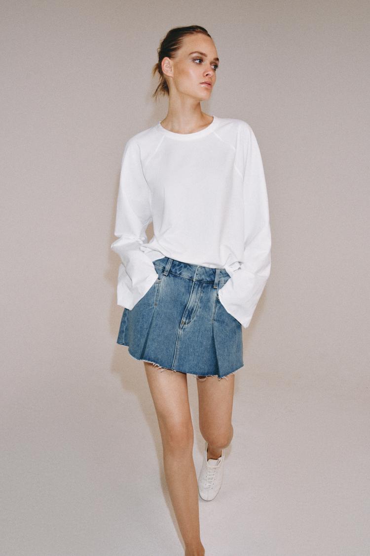 Falda Corta Denim ZW Collection