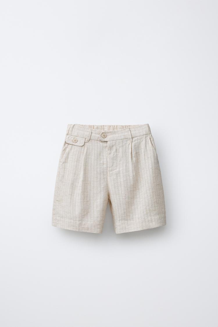 Bermuda Traje Con Lino