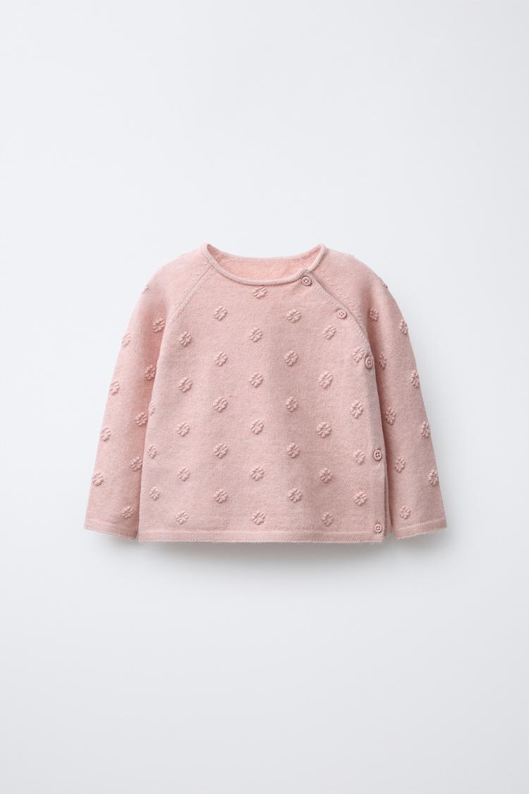 Jersey Punto Flores Bordadas