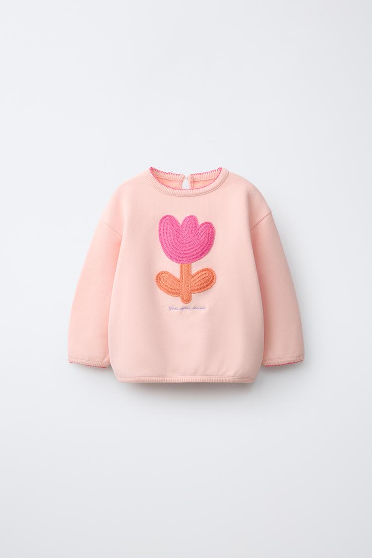 Sudadera Bordado Flor