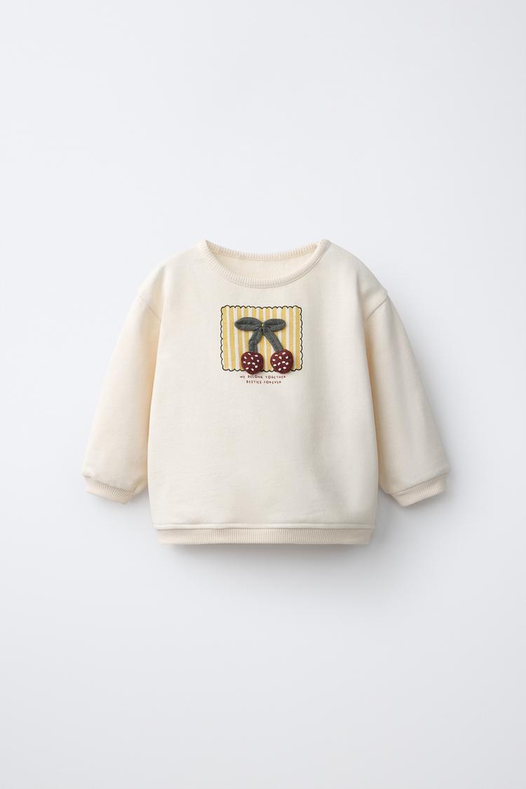 Sudadera Aplique Cerezas