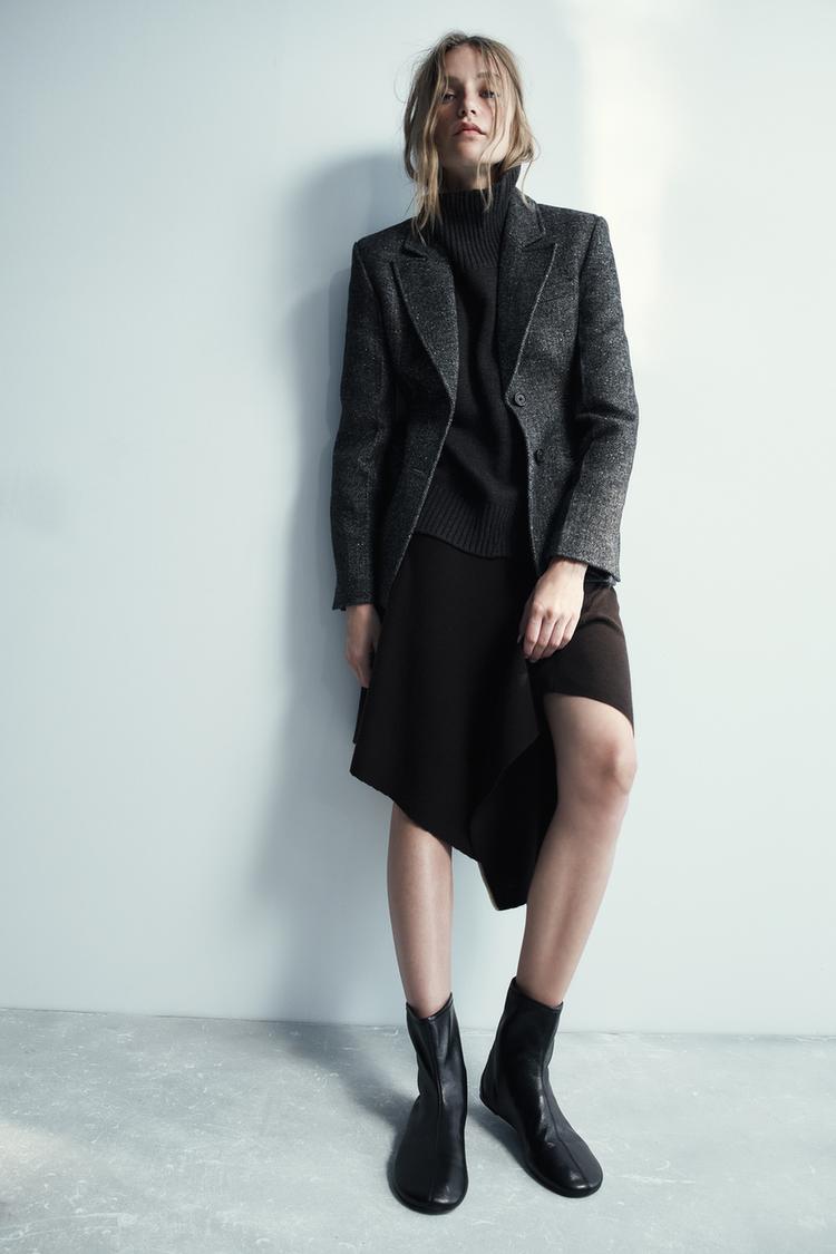 Blazer Peplum Con Lana ZW Collection